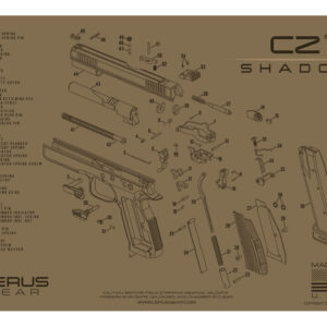 Cerus Gear Pistol Mat for CZ Shadow Schematic Promat Coyote Brown