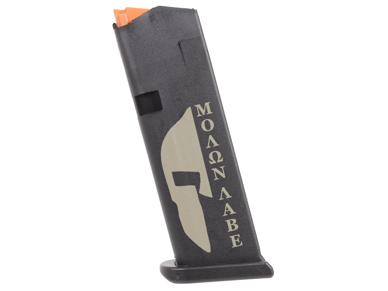 Glock OEM Magazine for 43X 48 10 Round 9mm Half Spartan Helmet Molon Labe