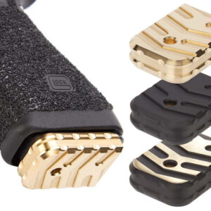 NDZ Glock Gen 1-5 Extra Thick Magazine Floor Plate Heavyweight Brass, Aspis Cut