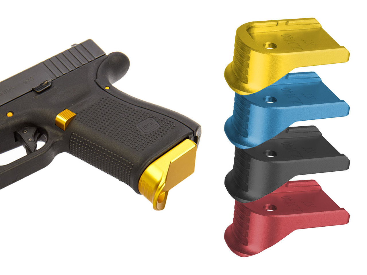 NDZ Glock Gen 1-5 Magazine Floor Plate with Finger Extension (*LZ) – Retro Style