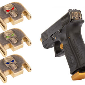 NDZ Glock 3D NDZ Skull Rear Slide Plate Solid Brass
