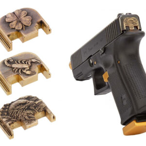 NDZ Glock 3D Design Rear Slide Cover Plates Solid Brass