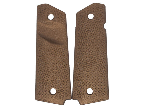 1911 Pistol Grip Panel in Burnt Bronze Cerakote with Trapezoidal Surface Projections
