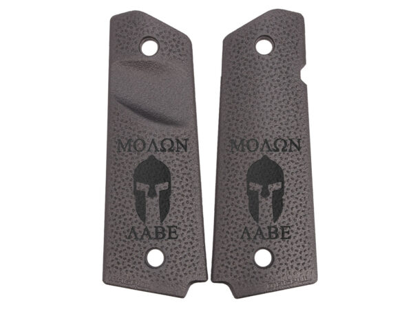 1911 Pistol Grip Panel in Tungsten Cerakote with Trapezoidal Surface Projections - Image 2
