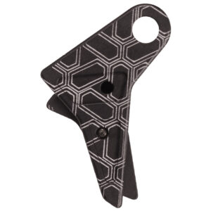 True Precision Axiom Trigger Shoe for Glock Gen 1-4 Black Hex Net Engraved by NDZ