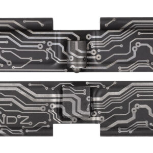 NDZ Black Ejection Port Dust Cover for AR-15 Full Art Circuit Board