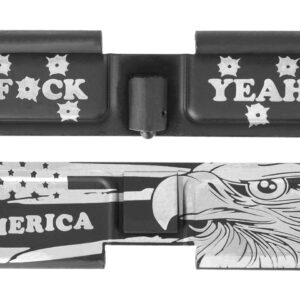 Gun Engineer Black Ejection Port Dust Cover for AR-15 Full Art America F-Yeah