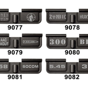 Gun Engineer AR Ejection Port Dust Cover Black - Lasered (13) Zombie Hunter & More