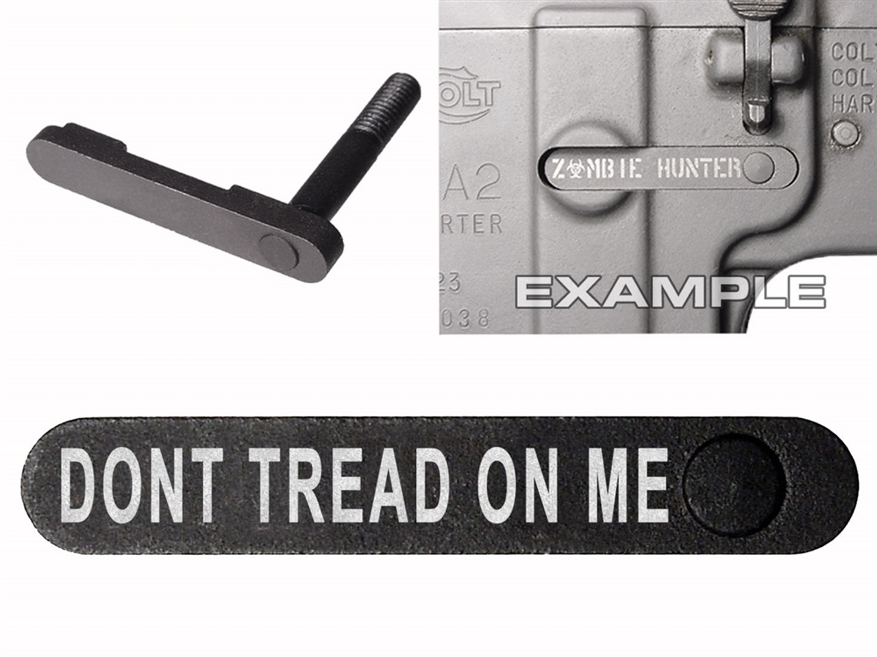 NDZ AR-15 SW 15-22 Black Magazine Catch Don’t Tread On Me