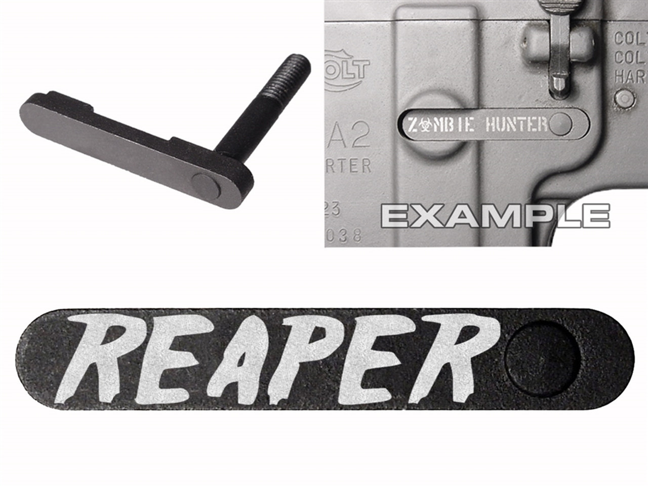 NDZ AR-15 SW 15-22 Black Magazine Catch 384 Reaper txt1