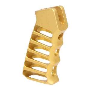 AR-15 Skeletonized Aluminum Pistol Grip in Anodized Gold
